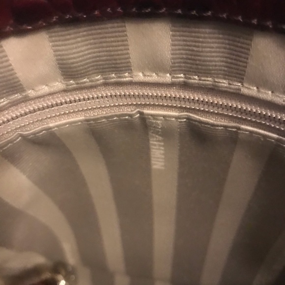 Brahmin Zip Top Croc-Embossed Leather Crossbody Handbag Purse 824 - Picture 7 of 16